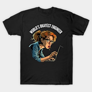 World's Okayest Engineer v3 (round) T-Shirt